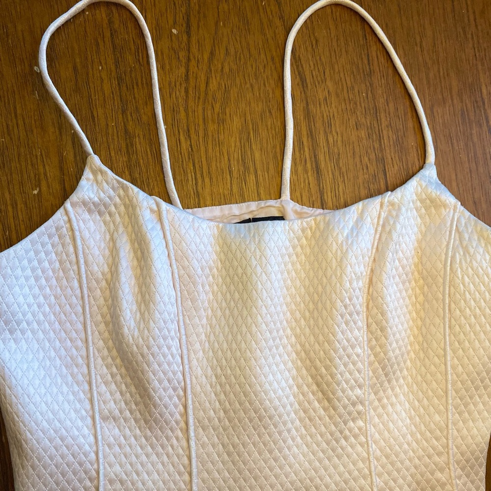 Vintage Elegant Cream Satin Camisole Top - Picture 5 of 5
